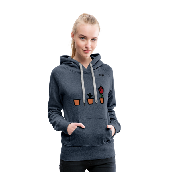 Continuous Growth Hoodie | Women's Premium Hoodie - heather denim