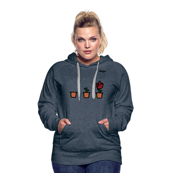 Continuous Growth Hoodie | Women's Premium Hoodie - heather denim