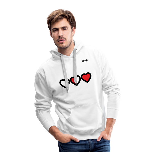 More Love More Life Hoodie | Men's Premium Hoodie - white