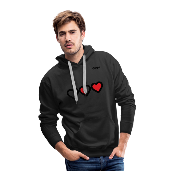 More Love More Life Hoodie | Men's Premium Hoodie - black