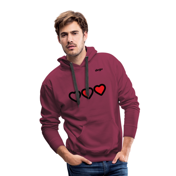 More Love More Life Hoodie | Men's Premium Hoodie - burgundy