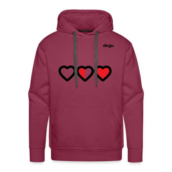 More Love More Life Hoodie | Men's Premium Hoodie - burgundy