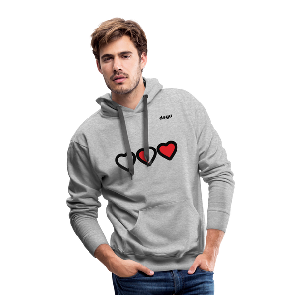 More Love More Life Hoodie | Men's Premium Hoodie - heather grey