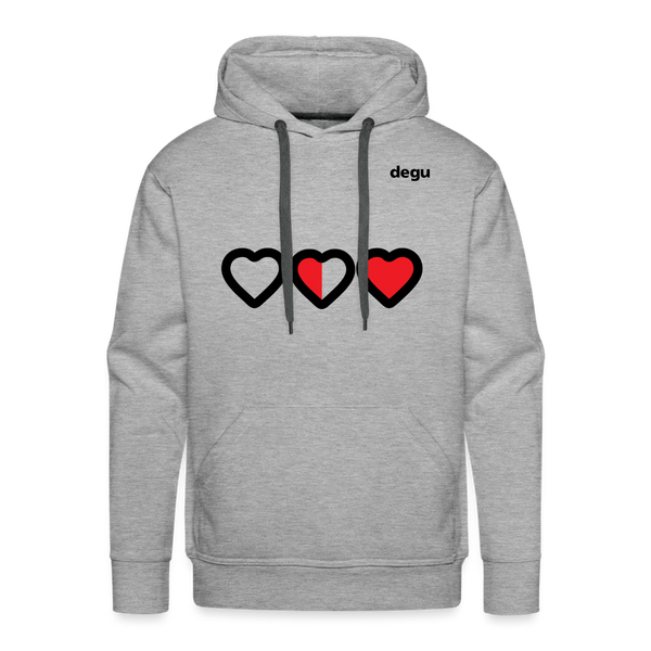 More Love More Life Hoodie | Men's Premium Hoodie - heather grey