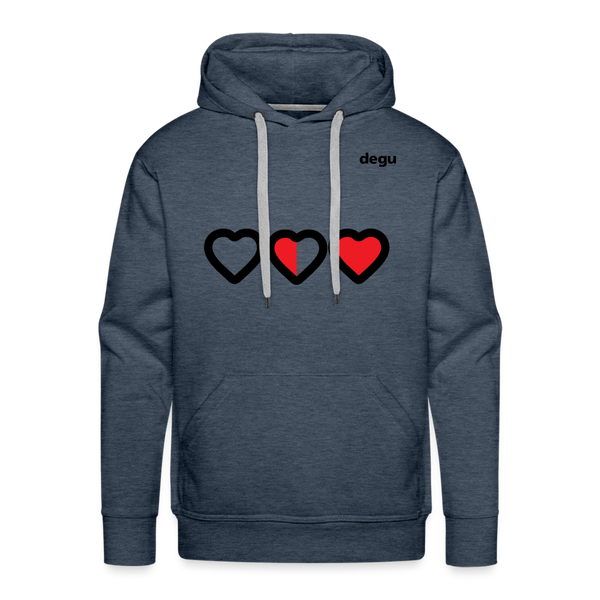 More Love More Life Hoodie | Men's Premium Hoodie - heather denim