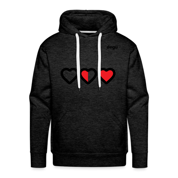 More Love More Life Hoodie | Men's Premium Hoodie - charcoal grey