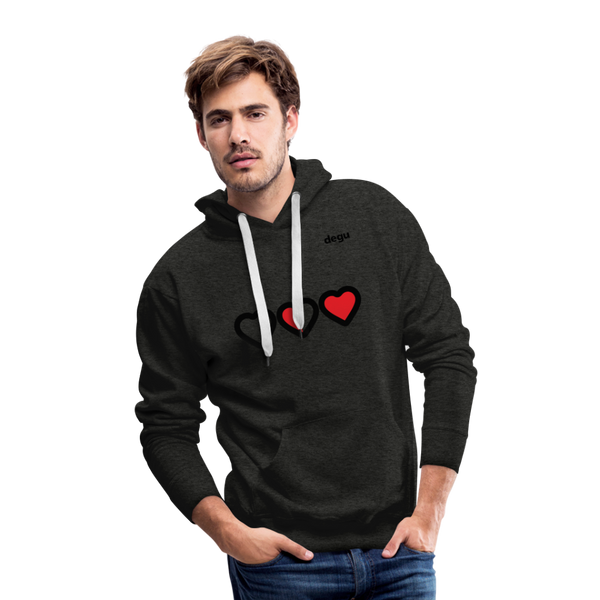 More Love More Life Hoodie | Men's Premium Hoodie - charcoal grey