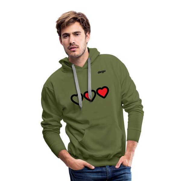 More Love More Life Hoodie | Men's Premium Hoodie - olive green