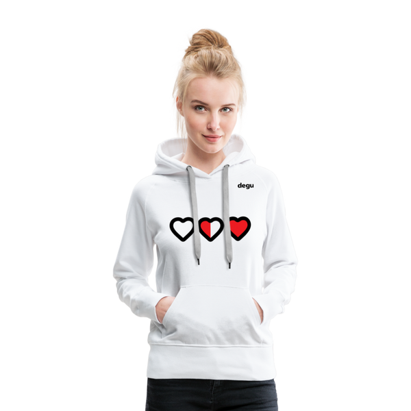 More Love More Life Hoodie | Women's Premium Hoodie - white