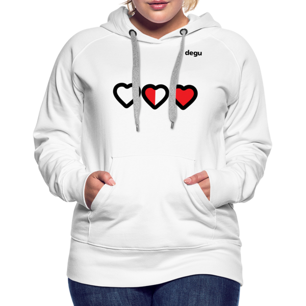 More Love More Life Hoodie | Women's Premium Hoodie - white