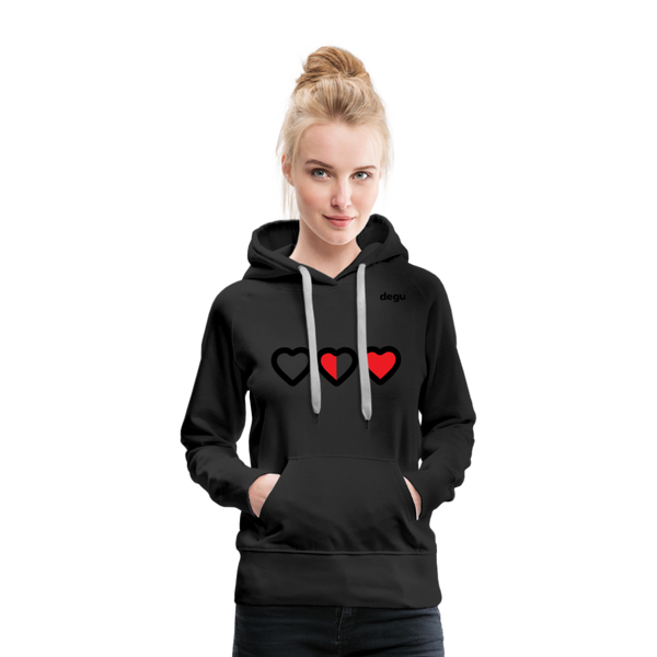 More Love More Life Hoodie | Women's Premium Hoodie - black