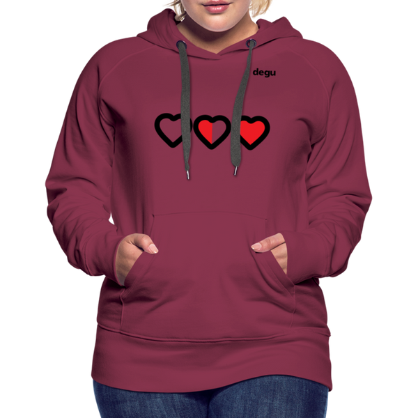 More Love More Life Hoodie | Women's Premium Hoodie - burgundy