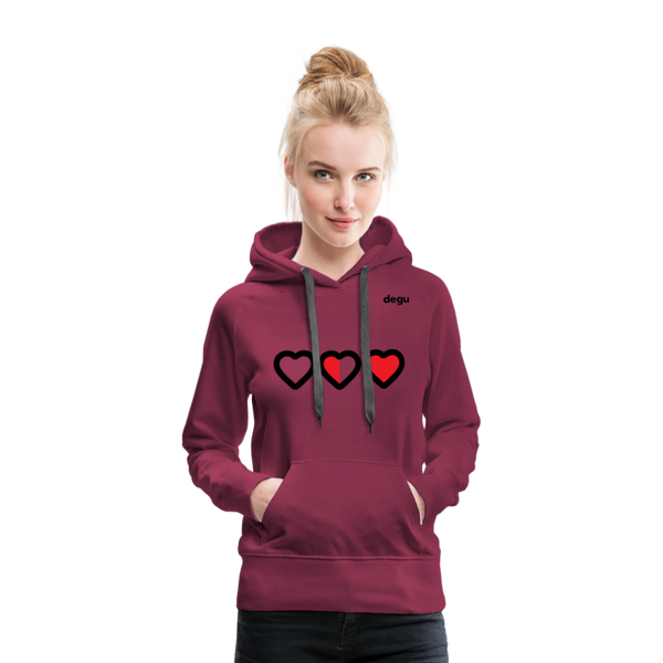 More Love More Life Hoodie | Women's Premium Hoodie - burgundy