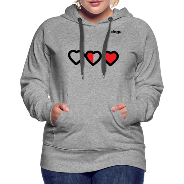 More Love More Life Hoodie | Women's Premium Hoodie - heather grey