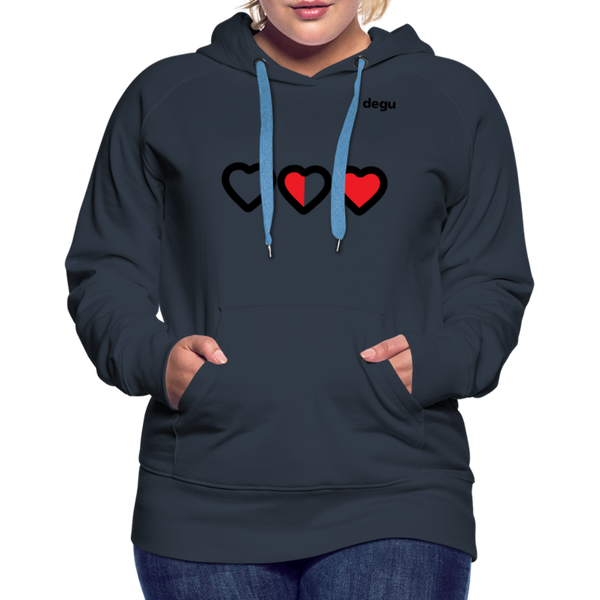 More Love More Life Hoodie | Women's Premium Hoodie - navy