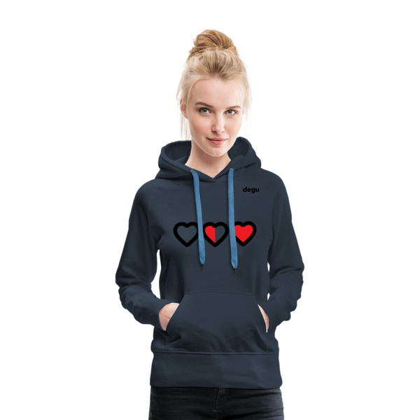 More Love More Life Hoodie | Women's Premium Hoodie - navy