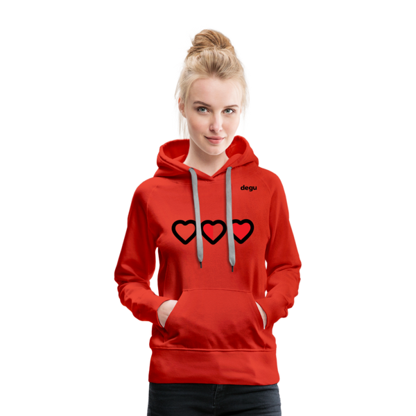 More Love More Life Hoodie | Women's Premium Hoodie - red