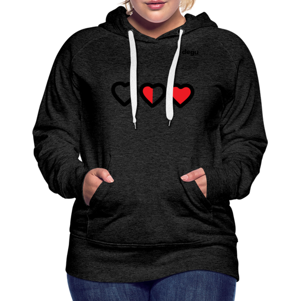 More Love More Life Hoodie | Women's Premium Hoodie - charcoal grey