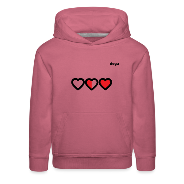 More Love More Life Hoodie | Kids‘ Premium Hoodie - mauve