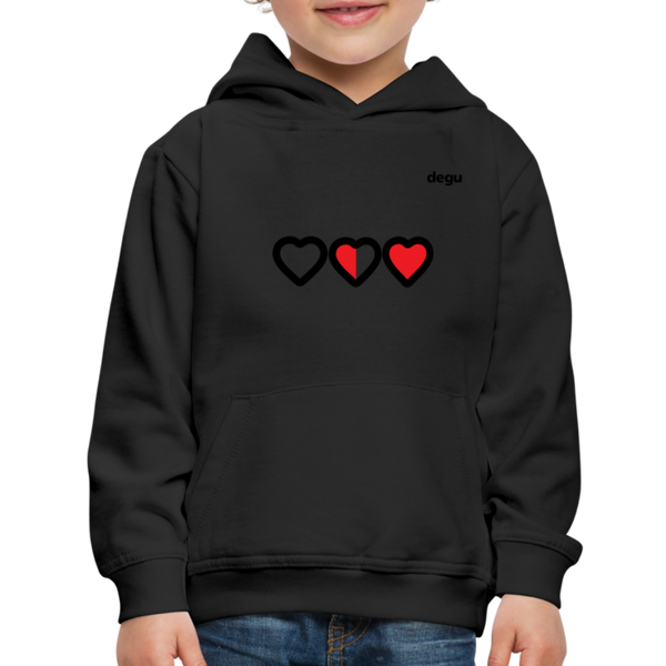 More Love More Life Hoodie | Kids‘ Premium Hoodie - black