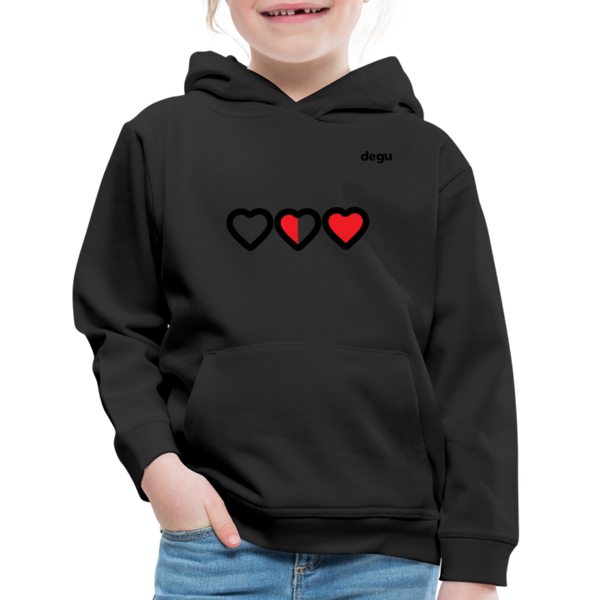 More Love More Life Hoodie | Kids‘ Premium Hoodie - black