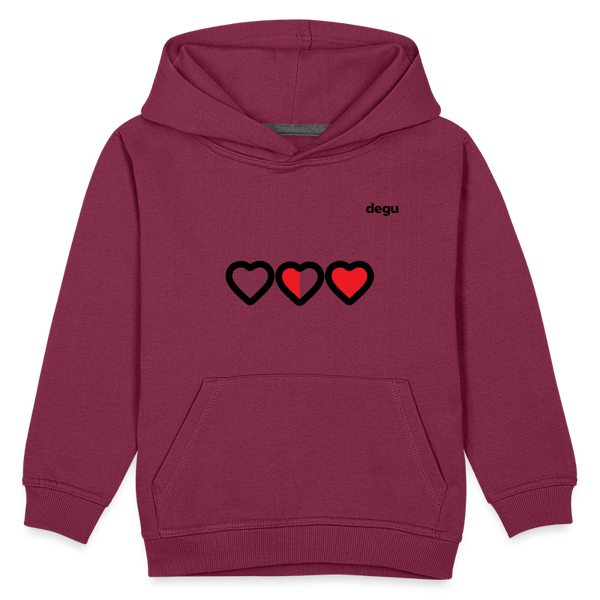 More Love More Life Hoodie | Kids‘ Premium Hoodie - burgundy