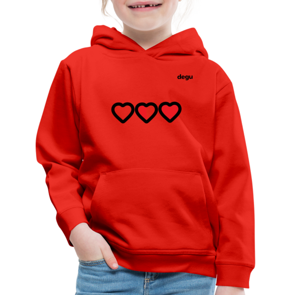 More Love More Life Hoodie | Kids‘ Premium Hoodie - red