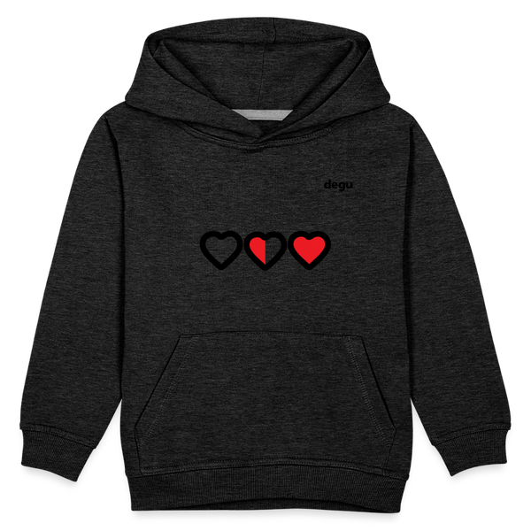 More Love More Life Hoodie | Kids‘ Premium Hoodie - charcoal grey