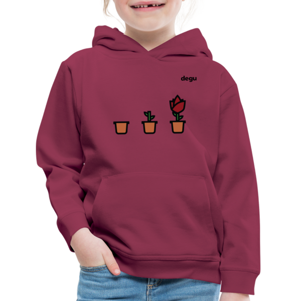 Continuous Growth Hoodie | Kids‘ Premium Hoodie - burgundy