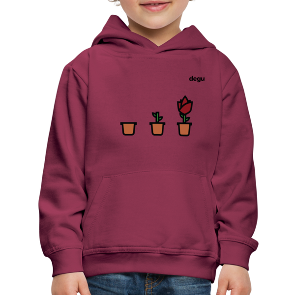 Continuous Growth Hoodie | Kids‘ Premium Hoodie - burgundy