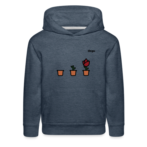 Continuous Growth Hoodie | Kids‘ Premium Hoodie - heather denim