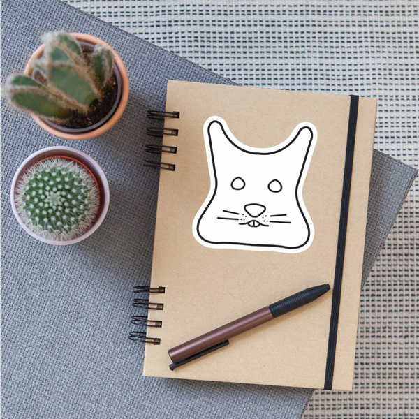 Degu Sticker - white matte