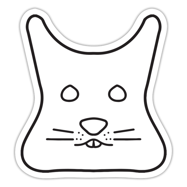 Degu Sticker - white matte