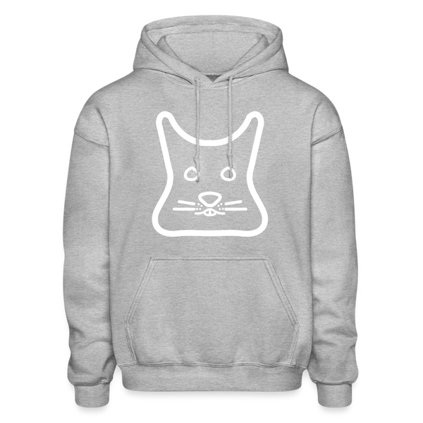 Degu Logo (White) Hoodie - heather gray