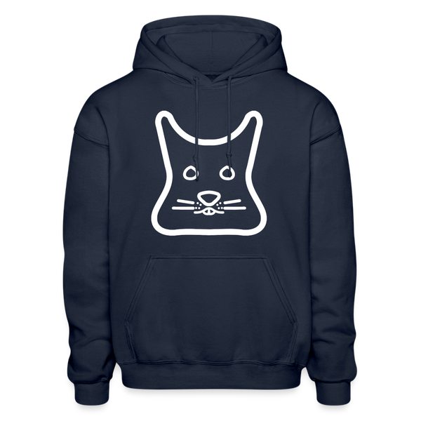 Degu Logo (White) Hoodie - navy