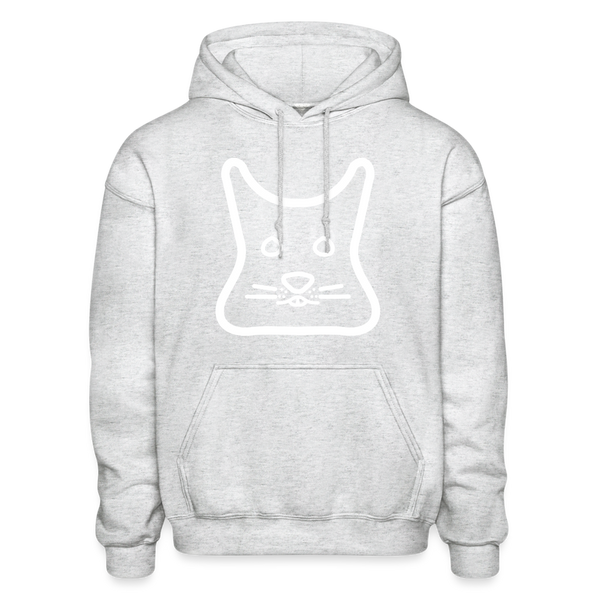 Degu Logo (White) Hoodie - light heather gray