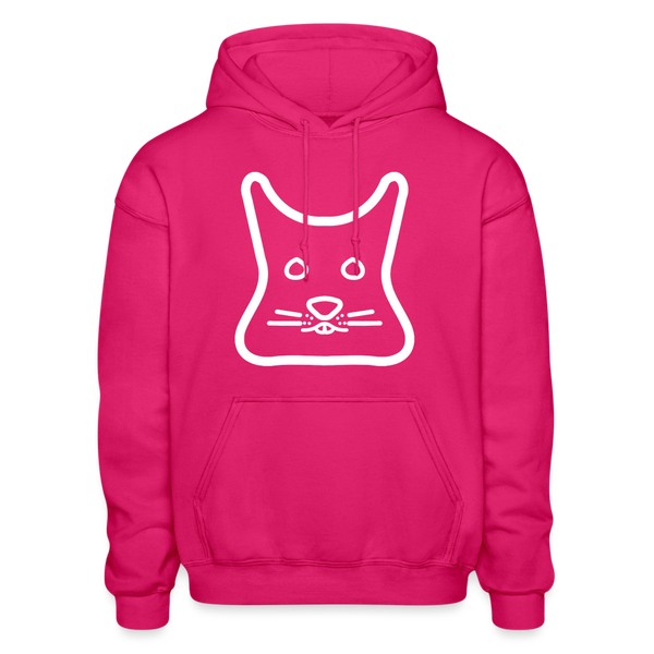 Degu Logo (White) Hoodie - fuchsia