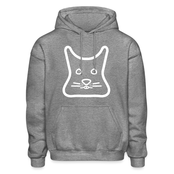 Degu Logo (White) Hoodie - graphite heather