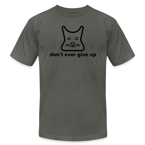 Don't Ever Give Up Shirt - asphalt